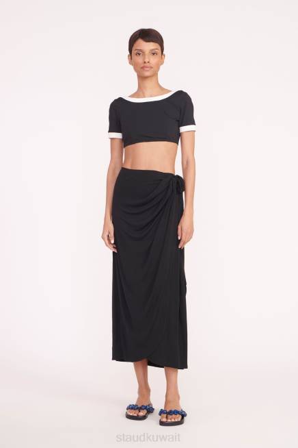 STAUD 42R0641 تنورة تغطية انجليكا نحيف أسود ملابس