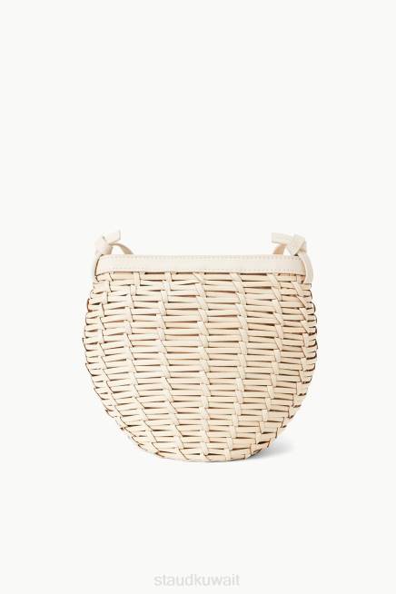 STAUD 42R0649 حقيبة كروس منسوجة عنوك نحيف كريم ملابس