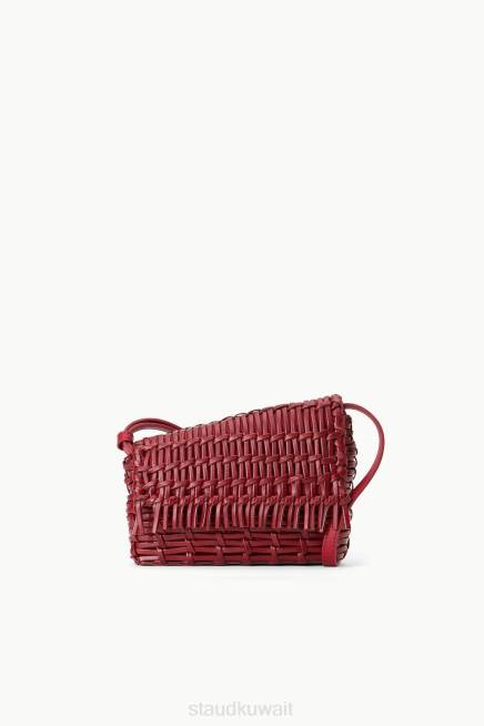 STAUD 42R0702 حقيبة كروس منسوجة بشكل حاد نحيف روبي ملابس