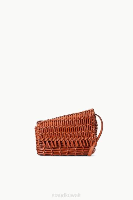 STAUD 42R0704 حقيبة كروس منسوجة بشكل حاد نحيف تان ملابس