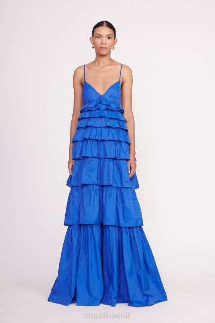 STAUD 42R077 فستان رايلي نحيف اللازورد ملابس