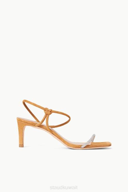 STAUD 42R0876 كعب الغار الكريستال الجلد المدبوغ نحيف حجر الكاجو أحذية