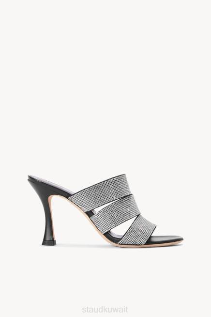 STAUD 42R0903 صندل حجر الراين نحيف حجر الراين الأسود أحذية