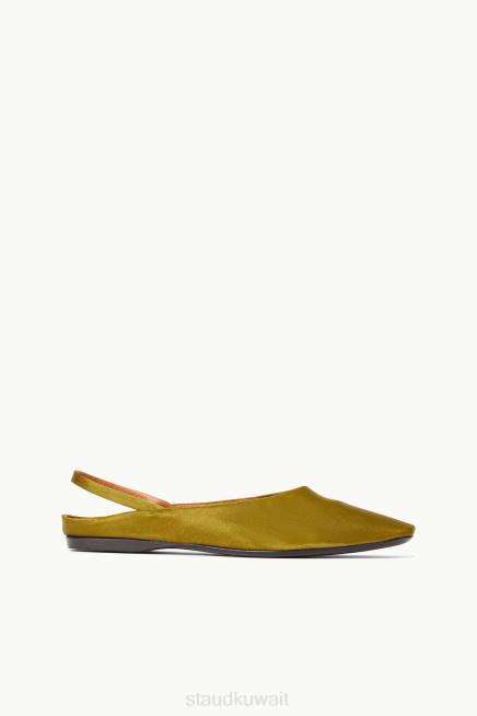 STAUD 42R0952 جانين البغل الساتان نحيف زيتون أحذية