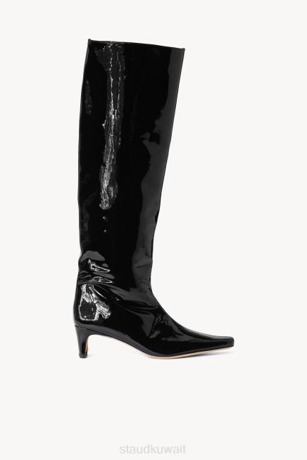 STAUD 42R0965 التمهيد والي نحيف أسود براءة اختراع أحذية