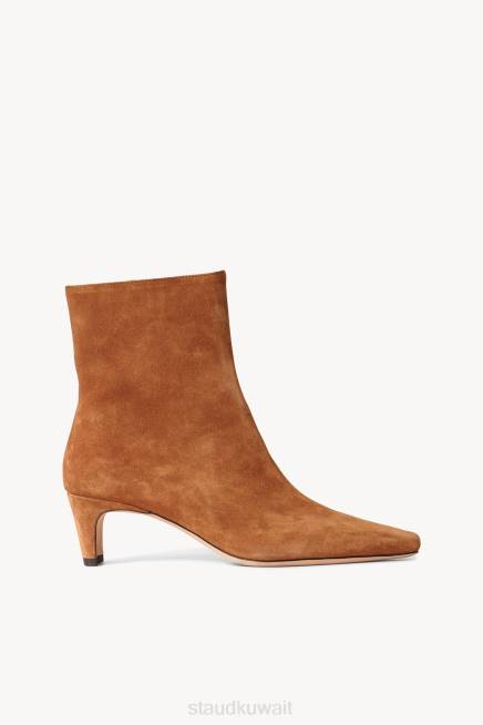 STAUD 42R0982 حذاء والي الكاحل نحيف تان سويدي أحذية