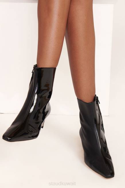 STAUD 42R0997 انقسام والي التمهيد الكاحل نحيف أسود براءة اختراع أحذية