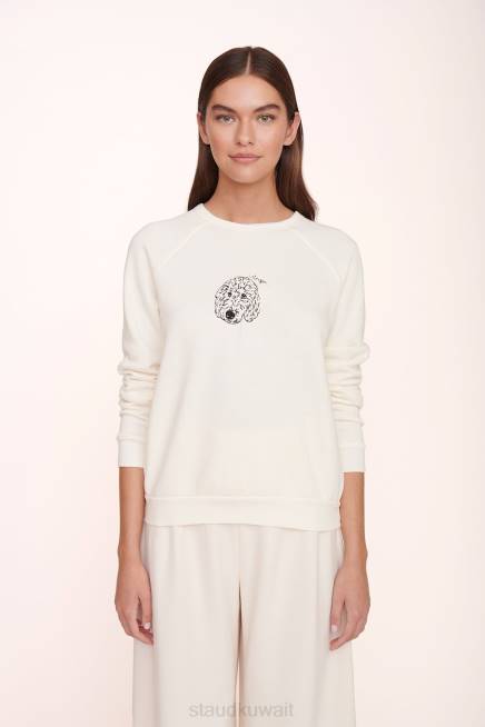 STAUD x C.BONZ 42R01026 سويت شيرت مخصص نحيف كريم مُكَمِّلات